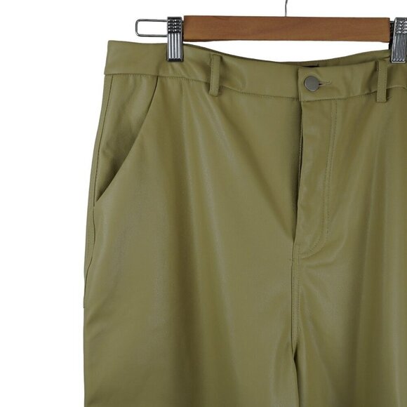 Pretty Little Thing Faux Leather Straight Leg Lined Pants Size‎ 12 - Picture 3 of 11